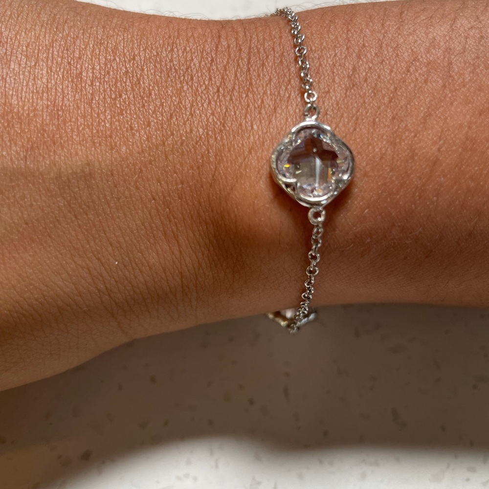Silver 3 stone bracelet